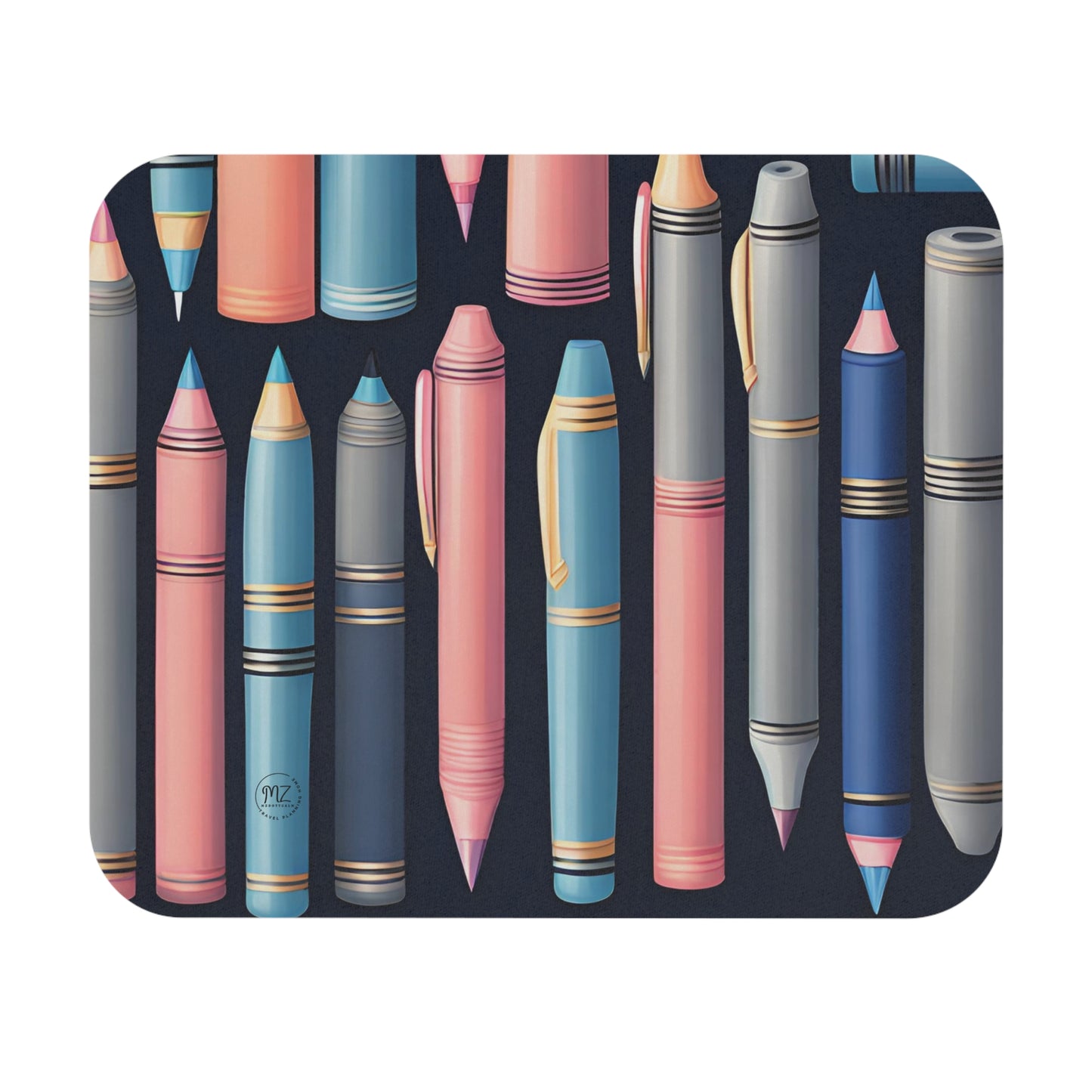 Colorful Pen and Pencil Artistic Mouse Pad