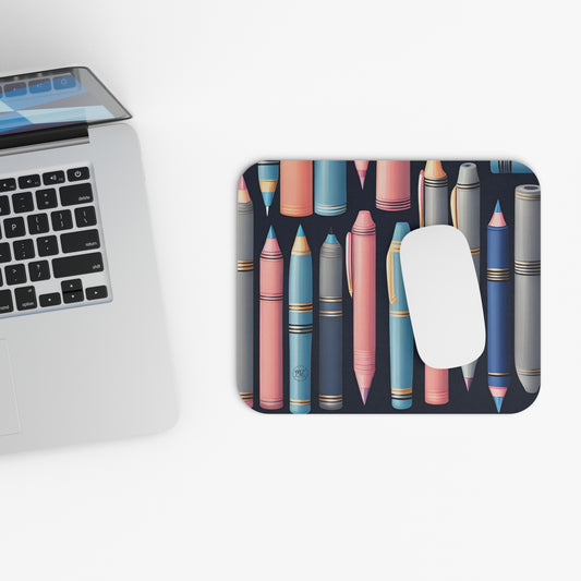 Colorful Pen and Pencil Artistic Mouse Pad