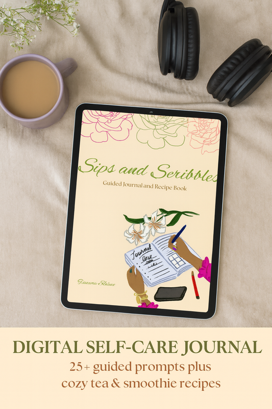 Digital Self-Care & Reflection Journal Sips & Scribbles Guided Journal